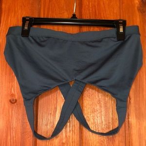 Teal Cross-back Sports Bra